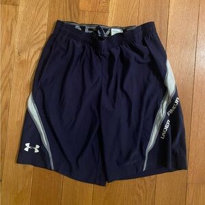 Under Armour Boys Dark Blue Athletic Shorts